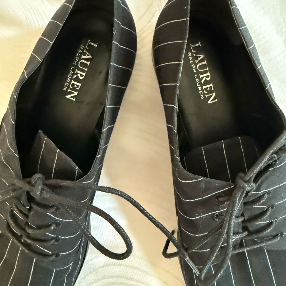 Lauren Ralph Lauren Black Pinstripe Shoes